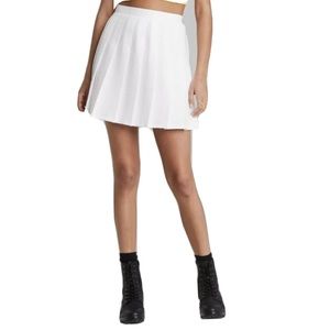 Wild Fable Tennis Mini A-Line Pleated White Skirt Size L